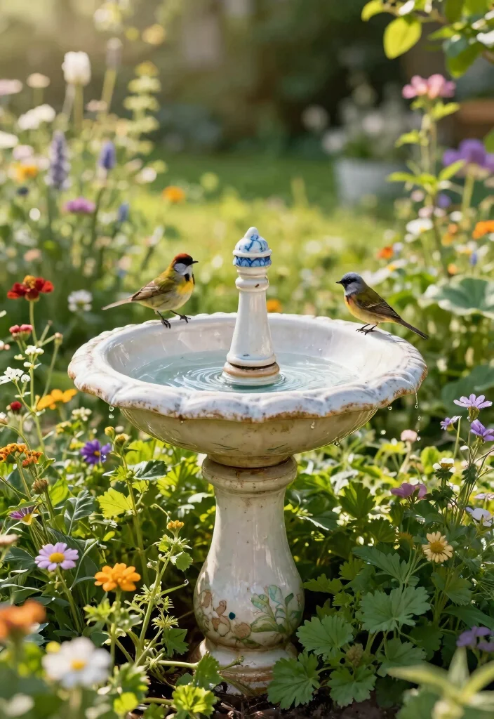 15 Stunning Bird Bath Concepts Landscaping Inspiration Must See 11. Vintage Finds 0