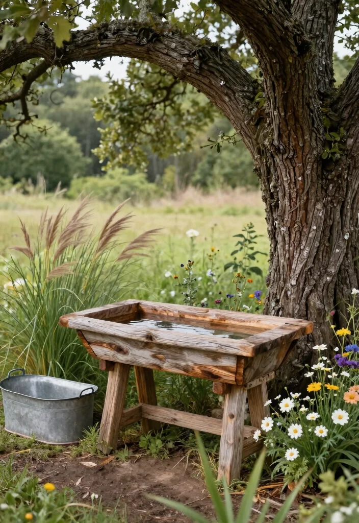 15 Stunning Bird Bath Concepts Landscaping Inspiration Must See 3. Rustic Farmhouse Vibes 0