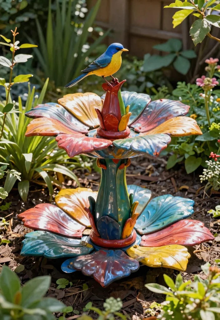 15 Stunning Bird Bath Concepts Landscaping Inspiration Must See 7. Artistic Sculptural Designs 0