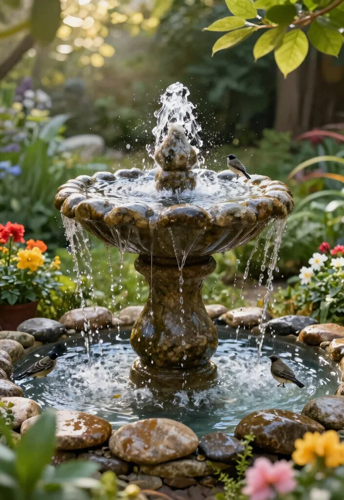 15 Stunning Bird Bath Concepts Landscaping Inspiration Must See 8. Waterfall Bird Baths 0