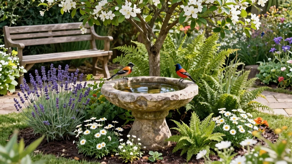15 Stunning Bird Bath Concepts Landscaping Inspiration [Must See]