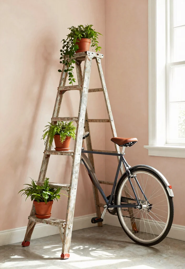 15 Stylish Bike Rack Storage Ideas for Home and Garage 4. Repurposed Furniture Racks 0
