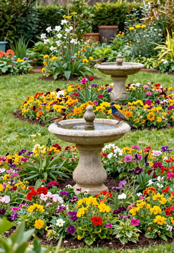 15 Vibrant Bird Bath Flower Garden Ideas So Colorful Conclusion 0