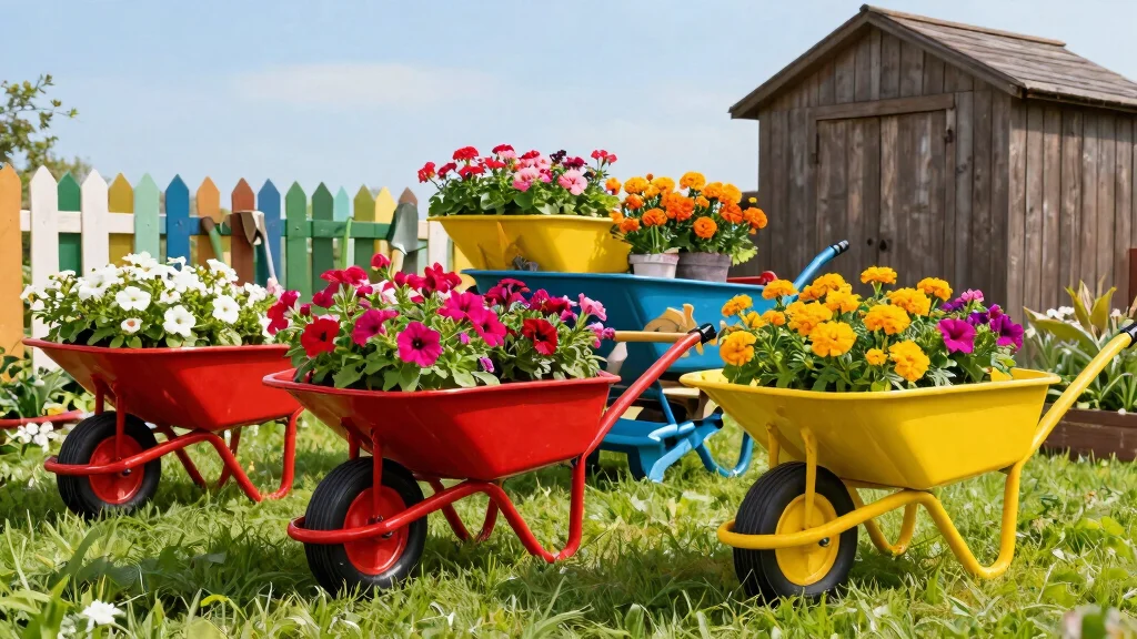 17 Stunning Flowers in Wheelbarrow Ideas (Spring Inspiration)