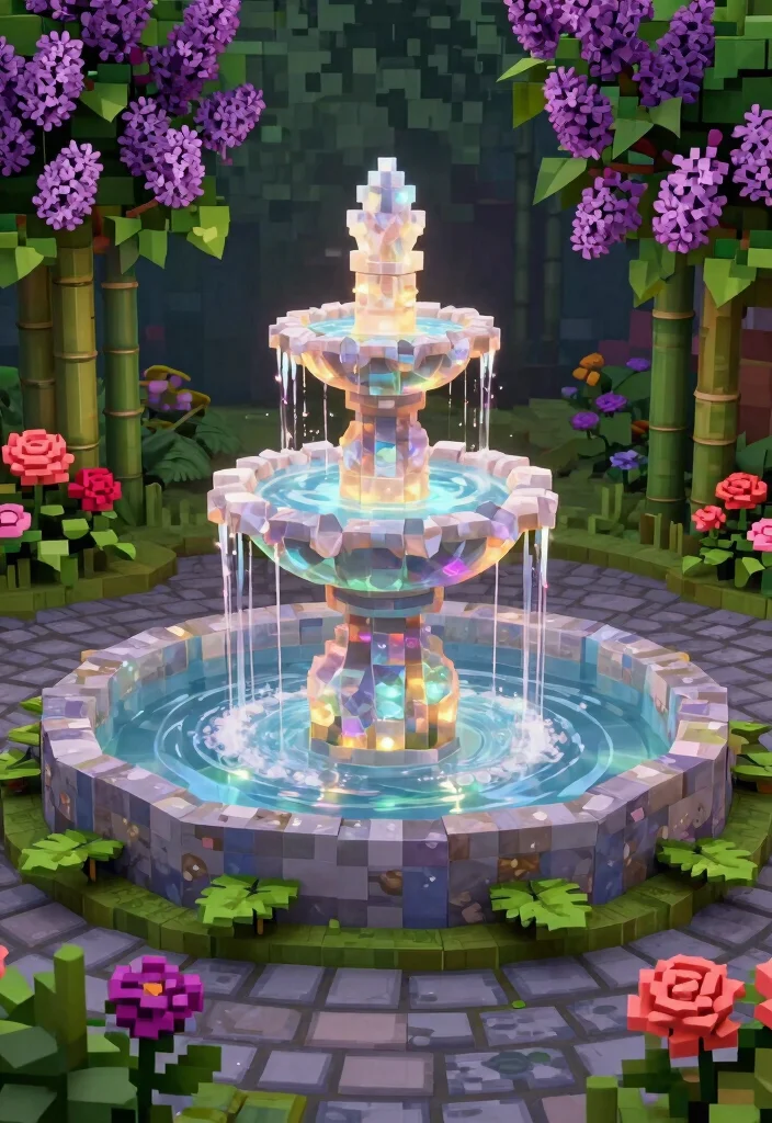 21 Best Minecraft Water Fountain Designs to Build Today 1. Enchanted Fairy Fountain 0