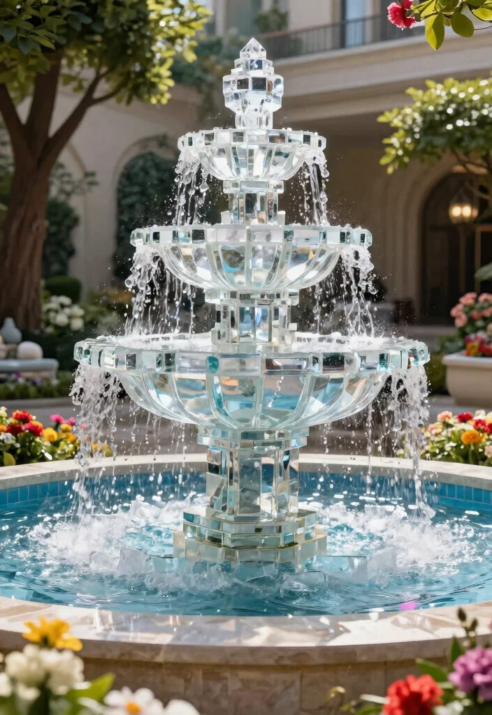 21 Best Minecraft Water Fountain Designs to Build Today 13. Crystal Water Fountain 0