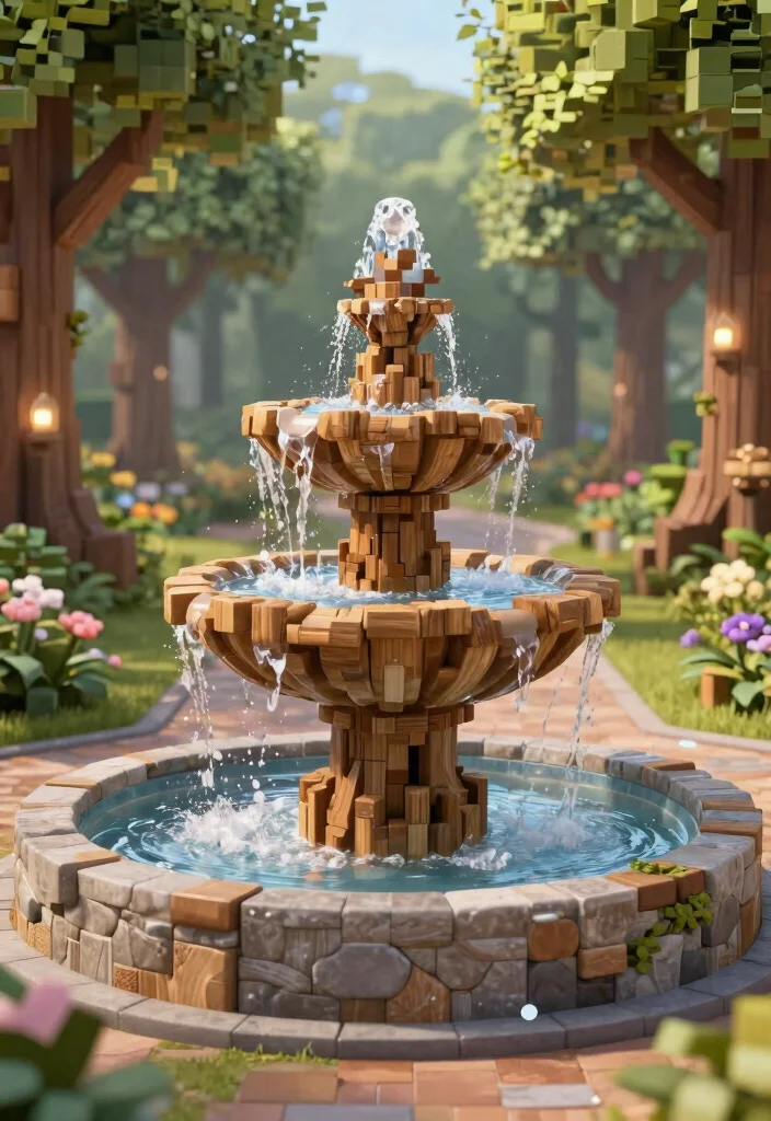 21 Best Minecraft Water Fountain Designs to Build Today 18. Elven Fountain 0