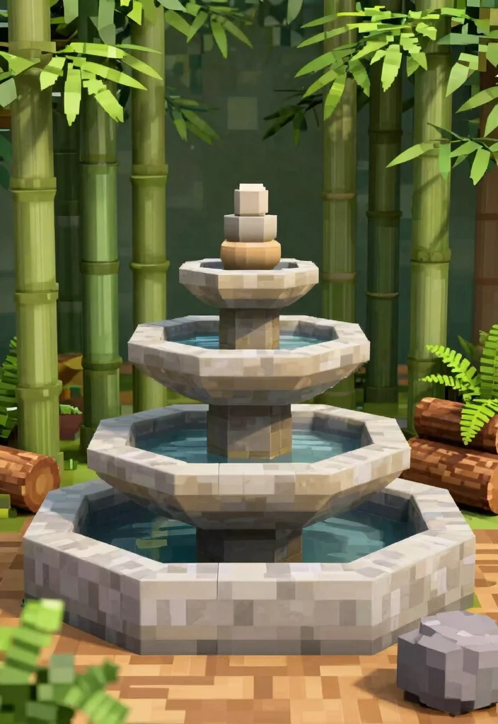 21 Best Minecraft Water Fountain Designs to Build Today 21. Tranquil Zen Fountain 0