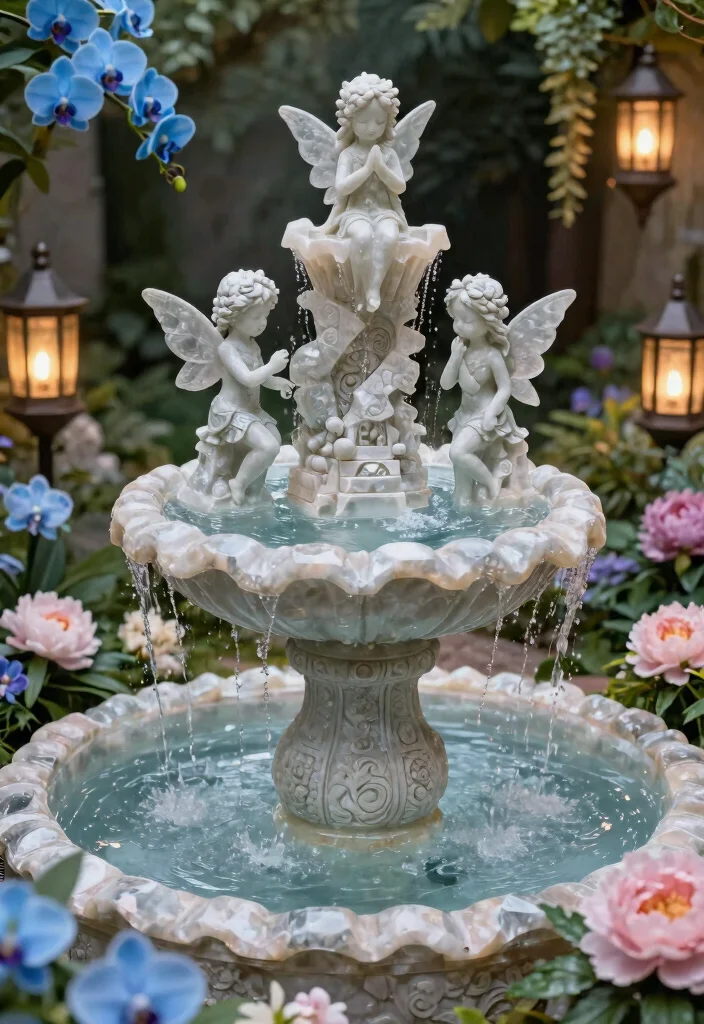 21 Best Minecraft Water Fountain Designs to Build Today 7. Magical Nymph Fountain 0