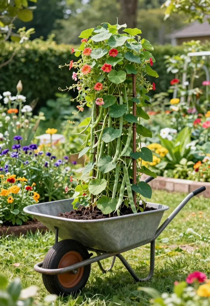 21 Charming Wheelbarrow Planter Ideas for Rustic Gardens 14 21 Charming Wheelbarrow Planter Ideas for Rustic Gardens 14. Vertical Garden Option 0