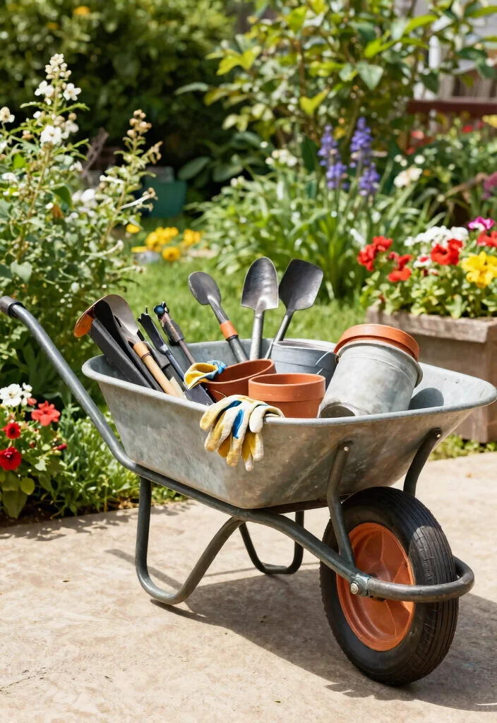 21 Charming Wheelbarrow Planter Ideas for Rustic Gardens 18 21 Charming Wheelbarrow Planter Ideas for Rustic Gardens 18. Rustic Garden Tool Holder 0