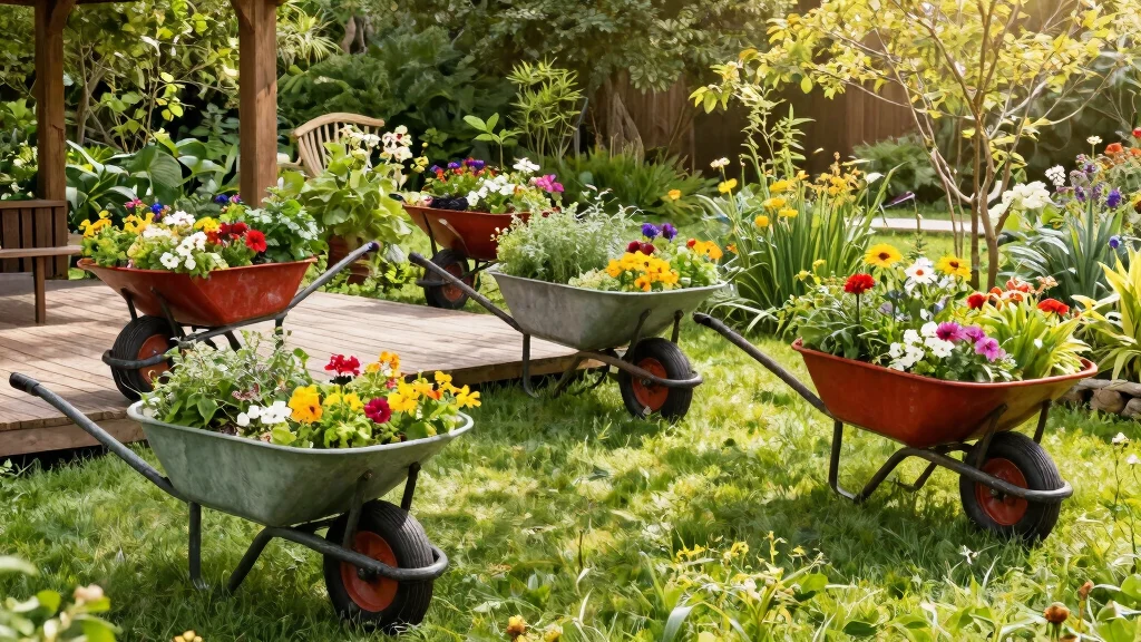 21 Charming Wheelbarrow Planter Ideas for Rustic Gardens