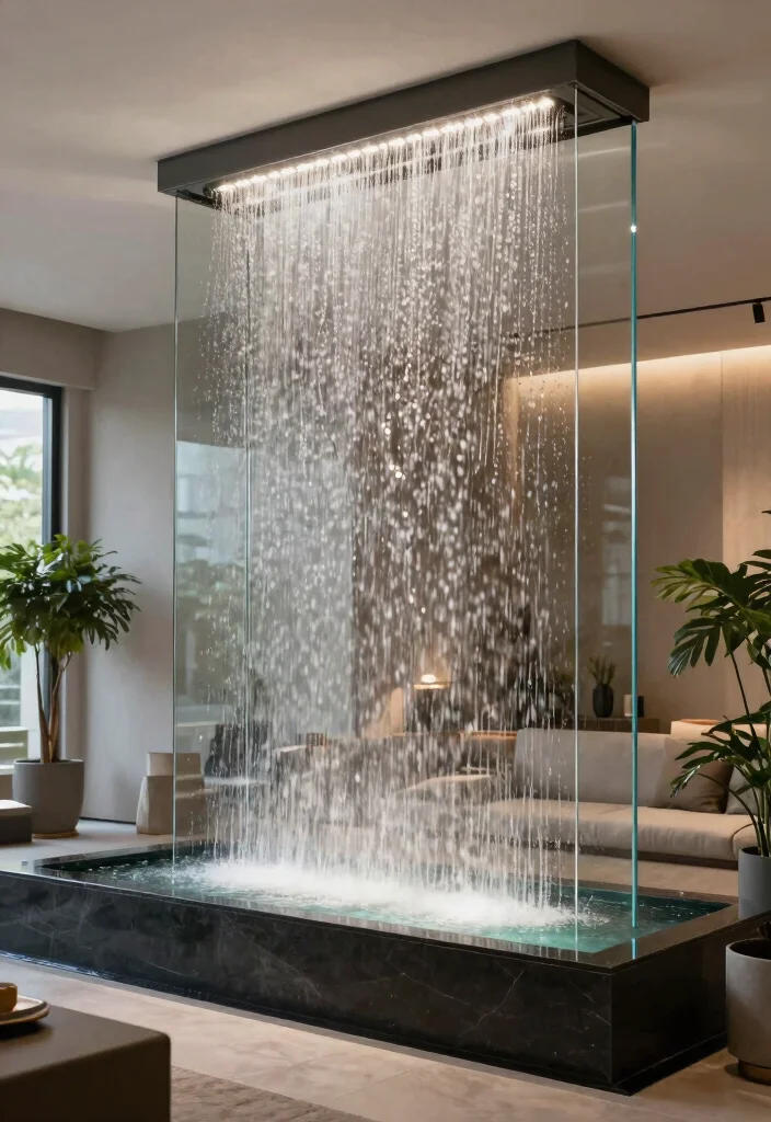 21 Most Relaxing Water Fountain Inspiration Videos and Ideas 12. Indoor Water Curtain Fountains 0