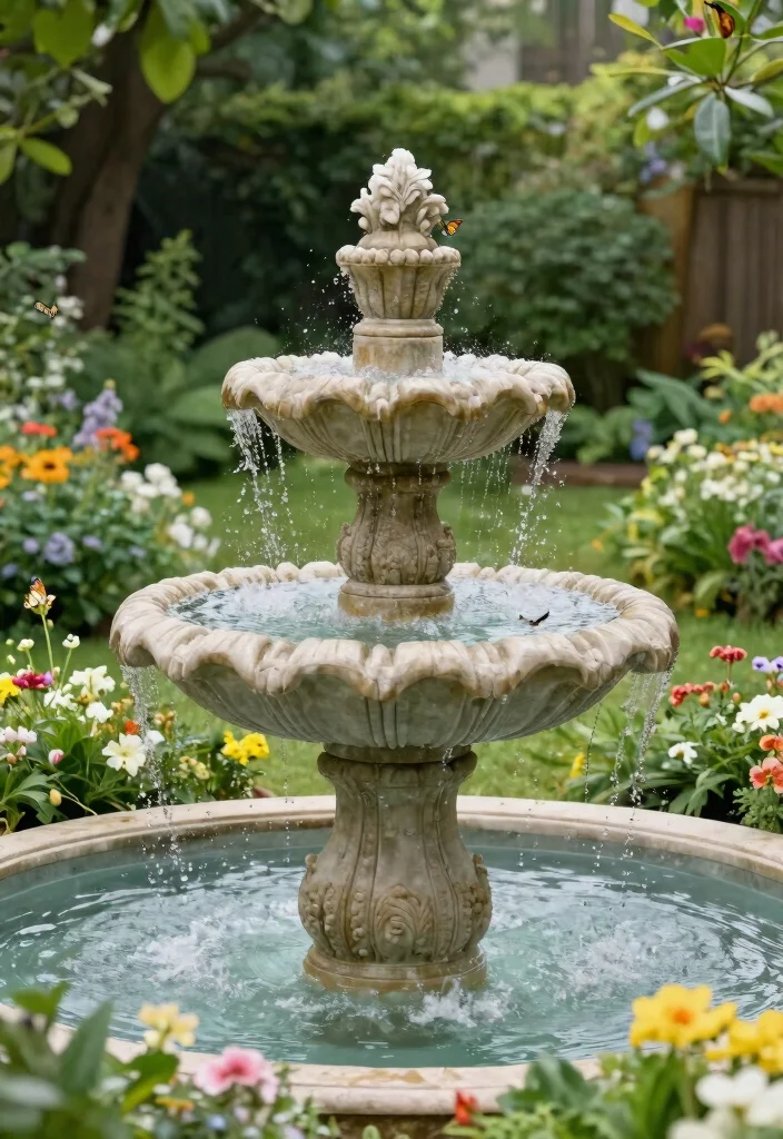 21 Most Relaxing Water Fountain Inspiration Videos and Ideas 18. Elegant Tiered Fountains 0
