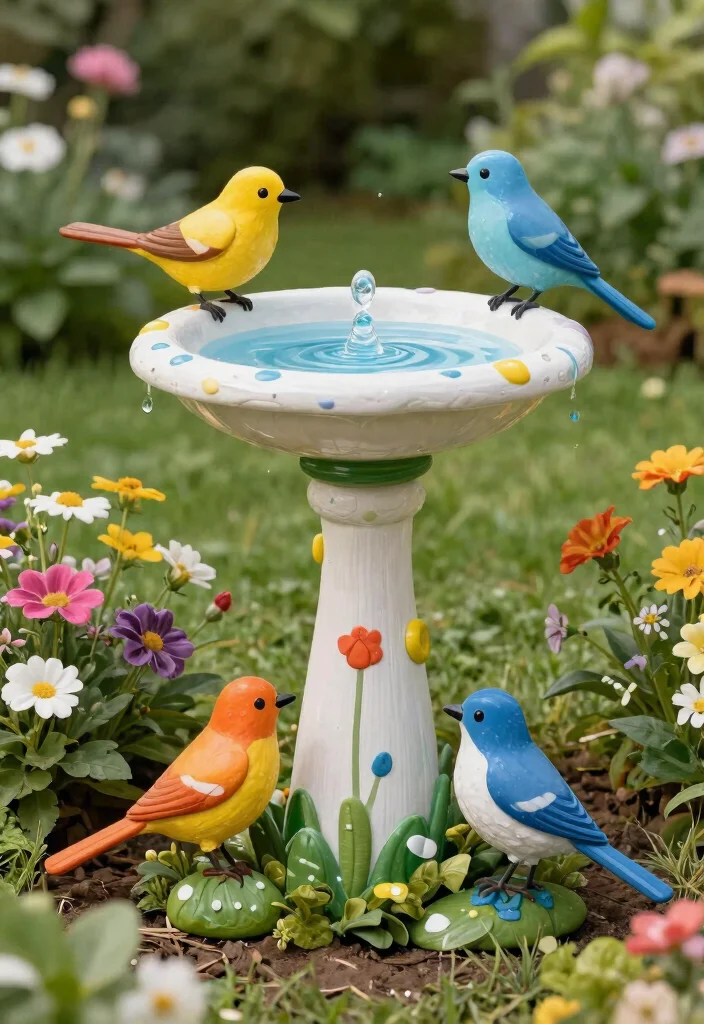 21 Stunning Outdoor Bird Bath Inspiration Photos for Pins 21. Customizable Bird Bath 0