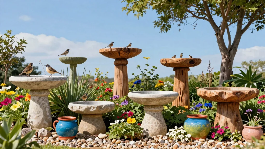 21 Stunning Outdoor Bird Bath Inspiration Photos for Pins