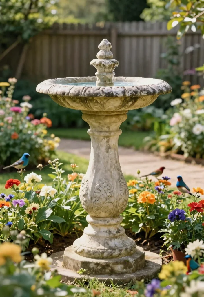 25 Beautiful Bird Bath Ideas for a Dreamy Garden Oasis 1. Antique Pedestal Bird Bath 0