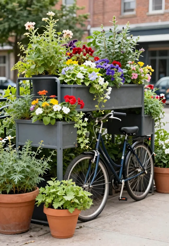 25 Genius Bike Storage Ideas for Small Spaces Must Try 11. Bicycle Storage with Integrated Planters 0