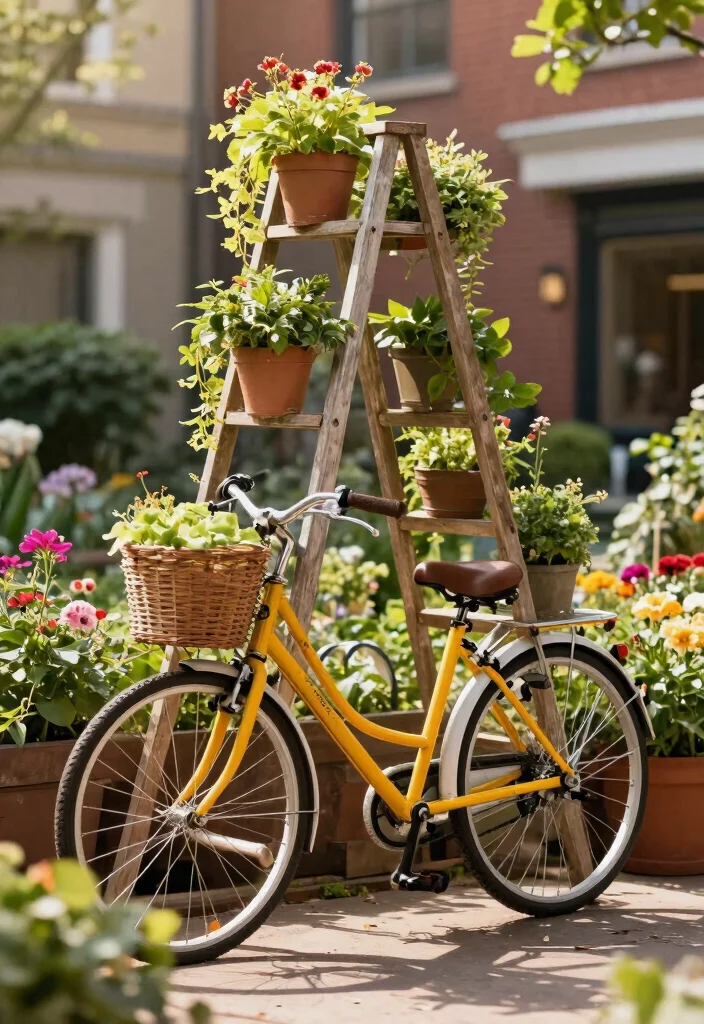 25 Genius Bike Storage Ideas for Small Spaces Must Try 13. Ladder Bike Rack 0