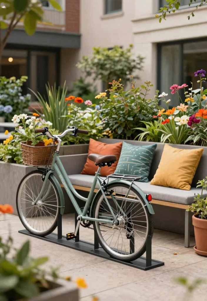 25 Genius Bike Storage Ideas for Small Spaces Must Try 15. Bike Rack with Seating 0