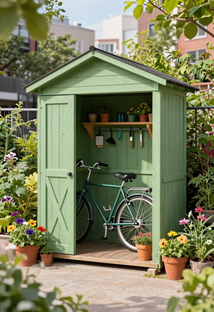 25 Genius Bike Storage Ideas for Small Spaces Must Try 3. Bicycle Storage Shed 0