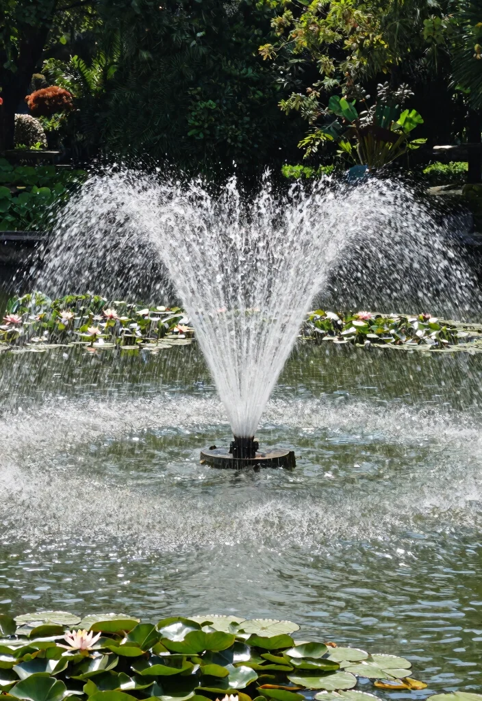 25 Relaxing Water Fountain Ideas for a Backyard Oasis 11. Floating Fountain 0