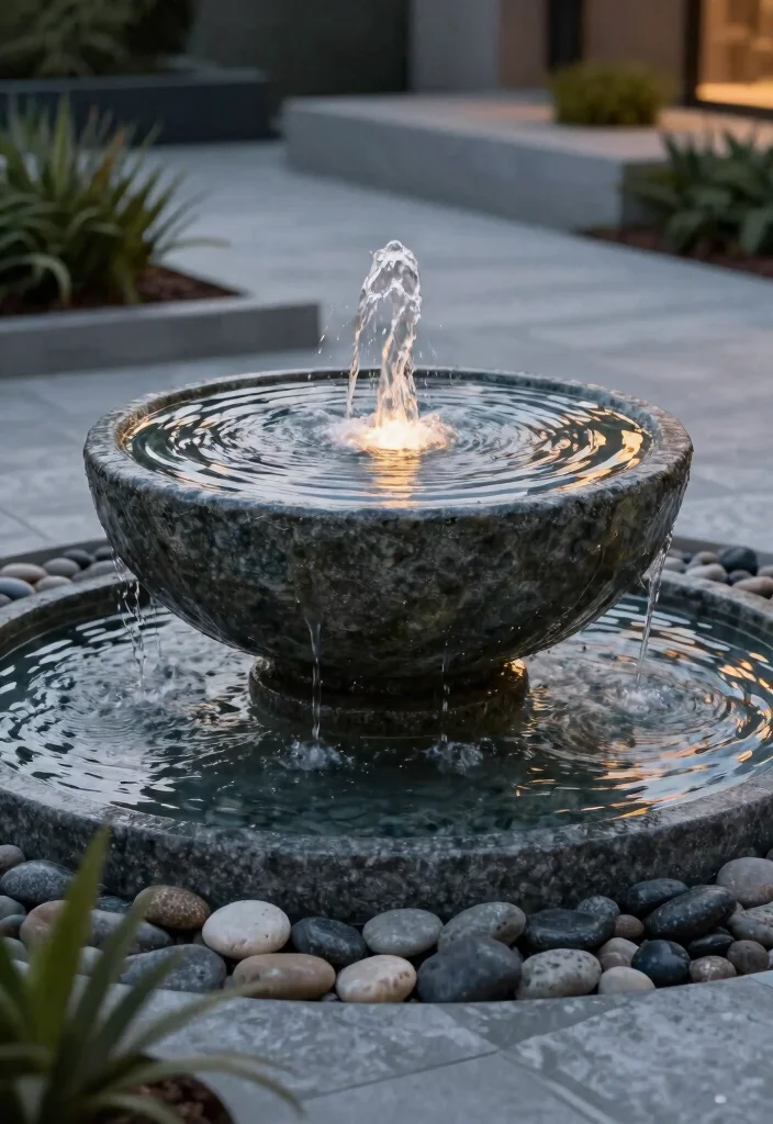 25 Relaxing Water Fountain Ideas for a Backyard Oasis 18. Stone Sphere Fountain 0