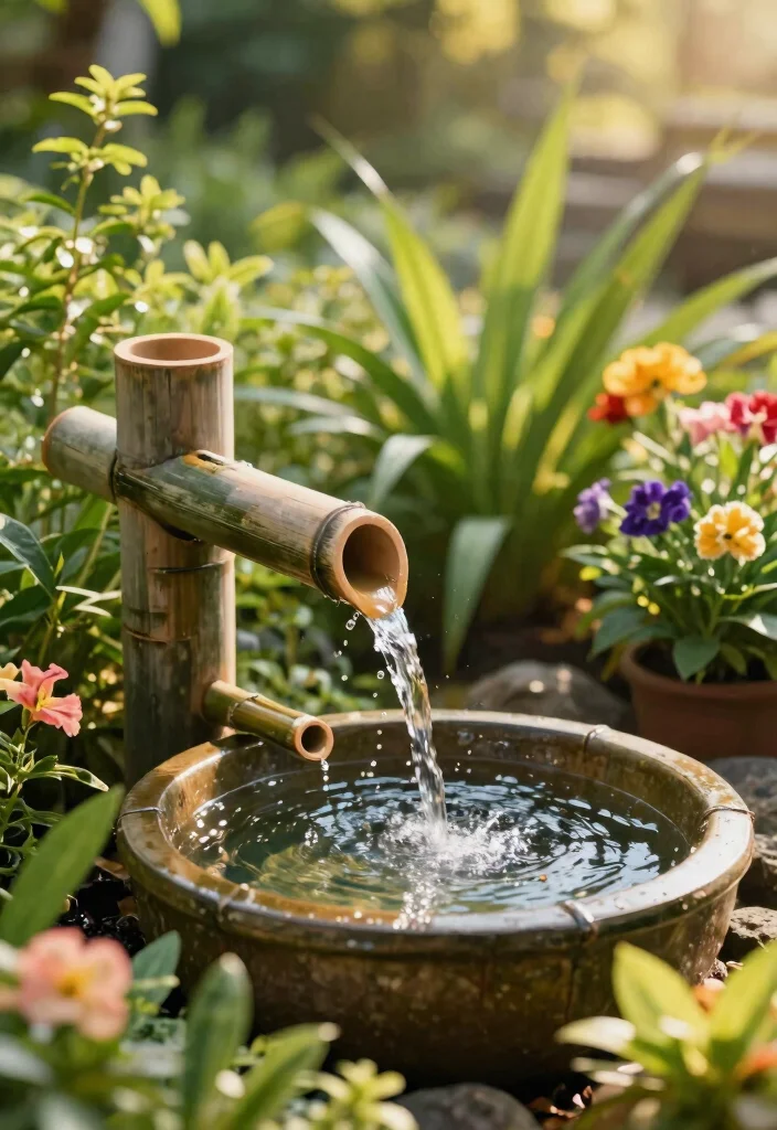 25 Relaxing Water Fountain Ideas for a Backyard Oasis 21. Bamboo Fountain 0