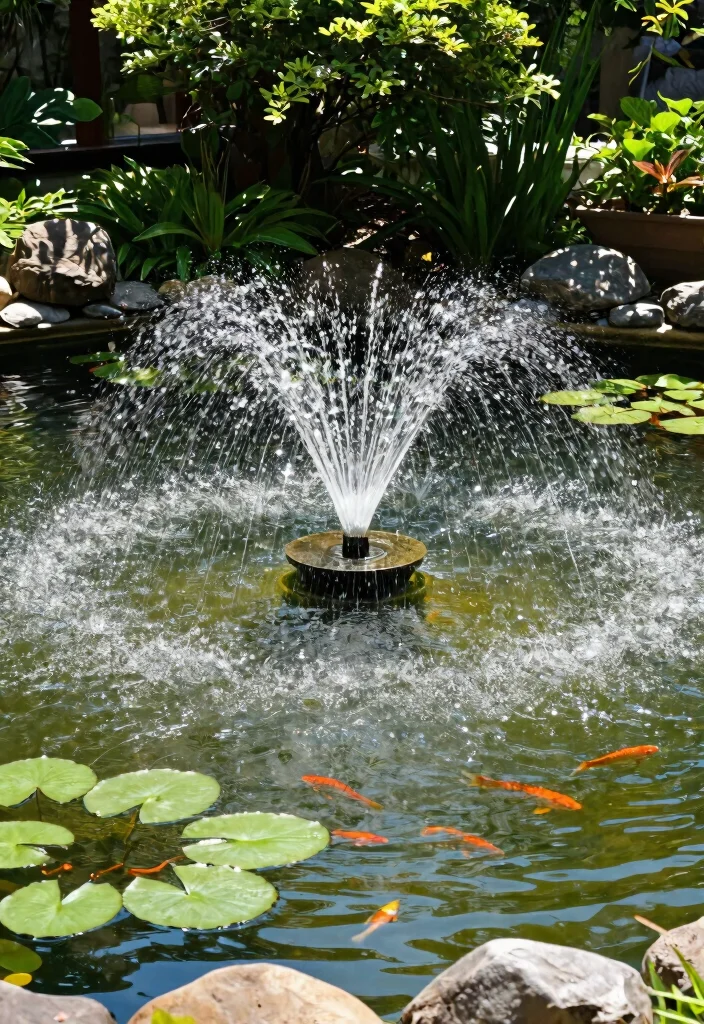 25 Relaxing Water Fountain Ideas for a Backyard Oasis 7. Pond Fountain 0