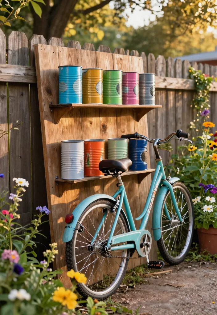 7 Beautiful Rustic Bike Storage Ideas Farmhouse Style 4. Tin Can Bike Holders 0