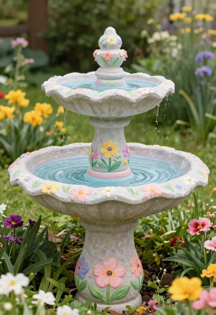 7 Best Bird Bath Painting Ideas Concrete Makeover Tips 7. Seasonal Themes 0