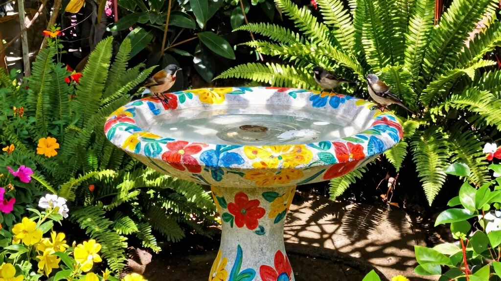7 Best Bird Bath Painting Ideas: Concrete Makeover Tips