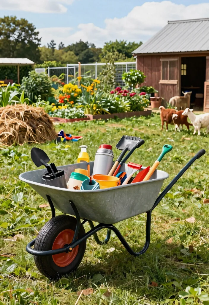 7 Best Wheelbarrow for Horse Barn Mucking and Chores 7. The Multi Tasker Wheelbarrow 0