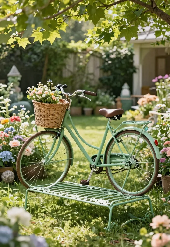 7 Charming Retro Bike Storage Ideas Vintage Vibe 1. The Vintage Garden Bike Rack 0