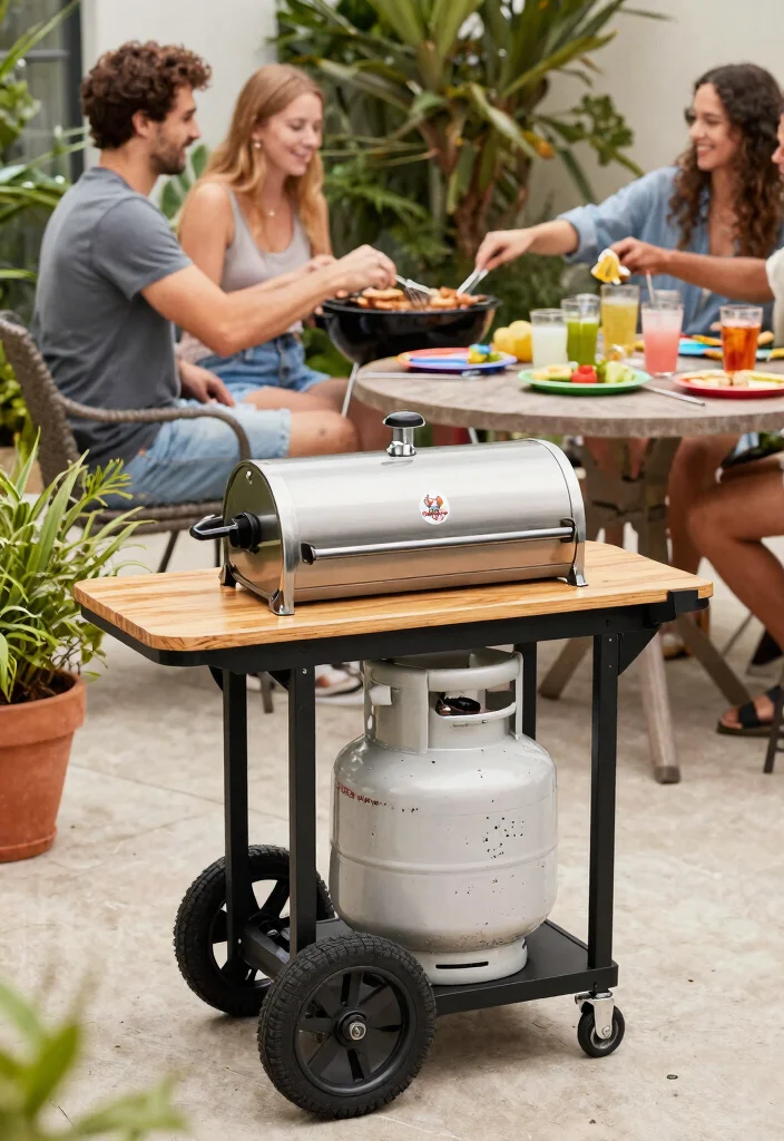 7 Clever Propane Tank Smoker Ideas (DIY Upcycle) 3 7 Clever Propane Tank Smoker Ideas DIY Upcycle 3. The Mobile Smoker Cart 0