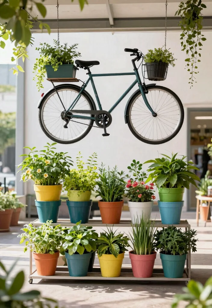 7 Easy Commuter Bike Storage Ideas for Daily Riders 5. Under Bike Gardening Space 0