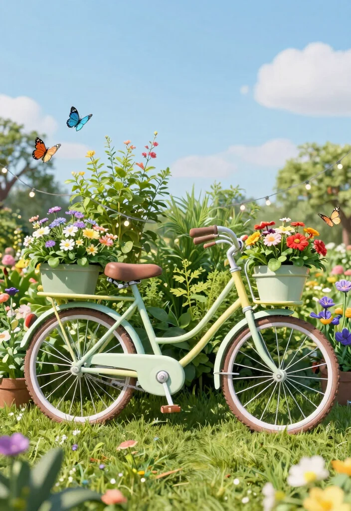 7 Easy Commuter Bike Storage Ideas for Daily Riders 7. Themed Bike Garden 0