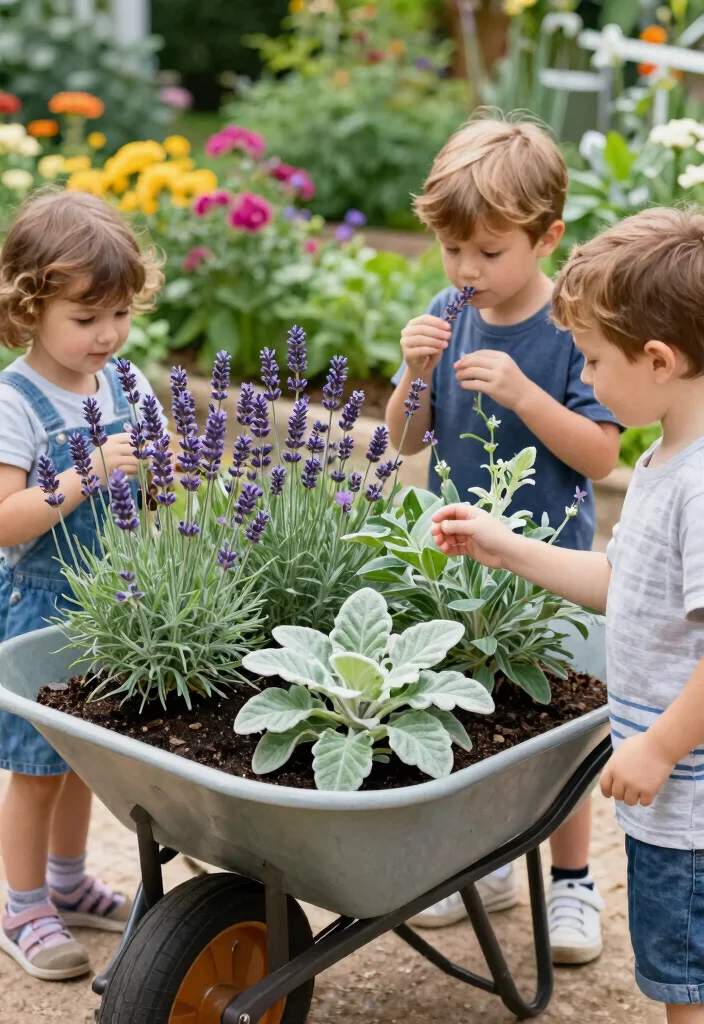 7 Fun Wheelbarrow Garden Ideas for Kids to Learn Planting 6. Sensory Wheelbarrow Garden 0