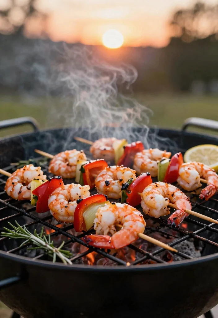 7 Genius Smoker Basket Ideas for Veggies and Seafood 2. Smoky Shrimp Skewers 0