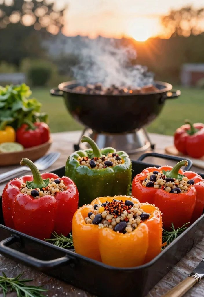 7 Genius Smoker Basket Ideas for Veggies and Seafood 5. Vegetarian Stuffed Peppers 0
