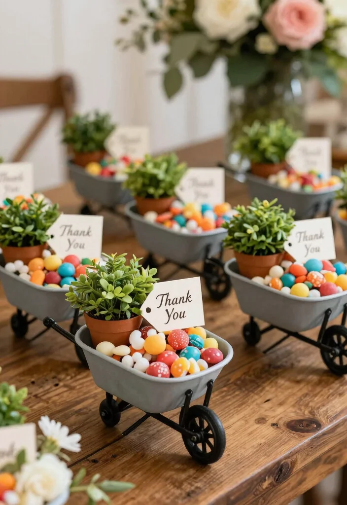 7 Romantic Wheelbarrow Wedding Ideas for Country Venues 7. Wheelbarrow Favors for Guests 0