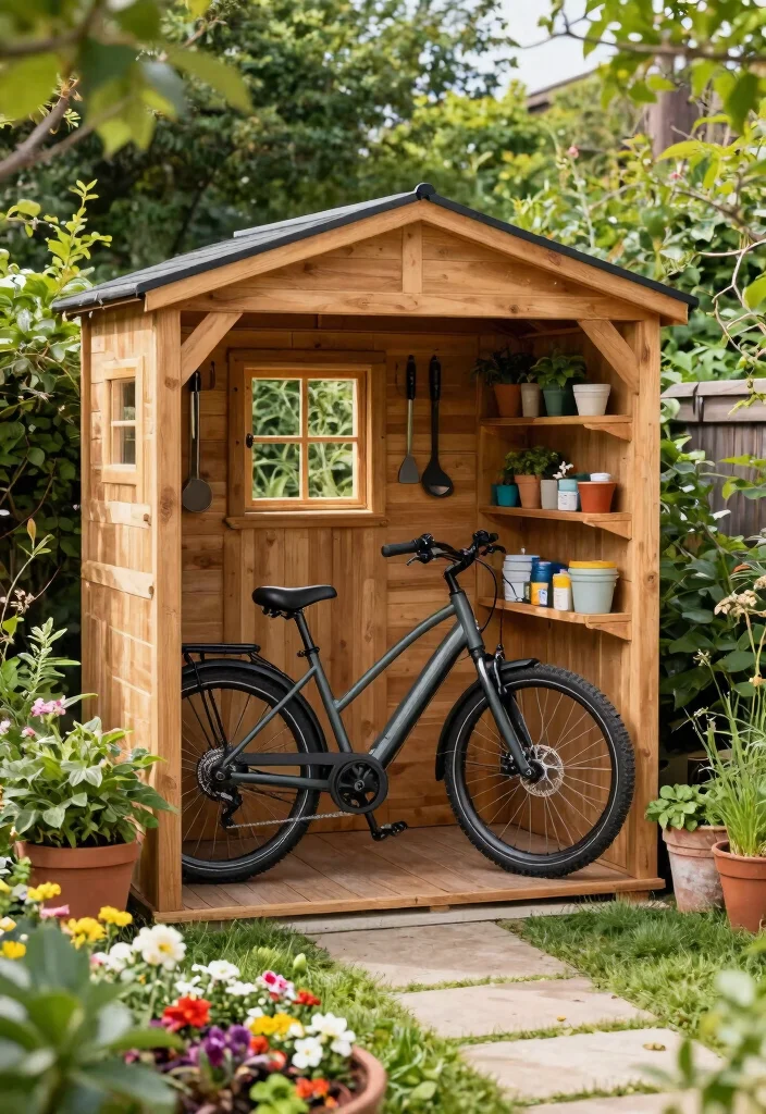 7 Safe Electric Bike Storage Ideas for Heavy E Bikes 2. Garden Shed with Dedicated Bike Space 0