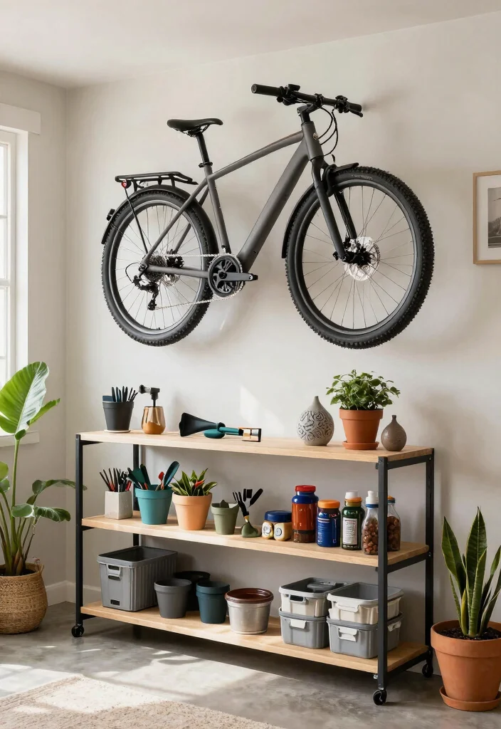 7 Safe Electric Bike Storage Ideas for Heavy E Bikes 6. Bike Hook and Shelving System 0