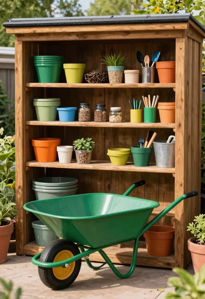 7 Smart Wheelbarrow Storage Ideas to Keep Your Shed Tidy 2. Multi Functional Storage Units 0