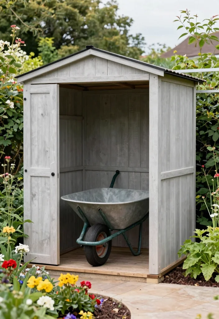 7 Smart Wheelbarrow Storage Ideas to Keep Your Shed Tidy 7. Under Shed Wheelbarrow Storage 0