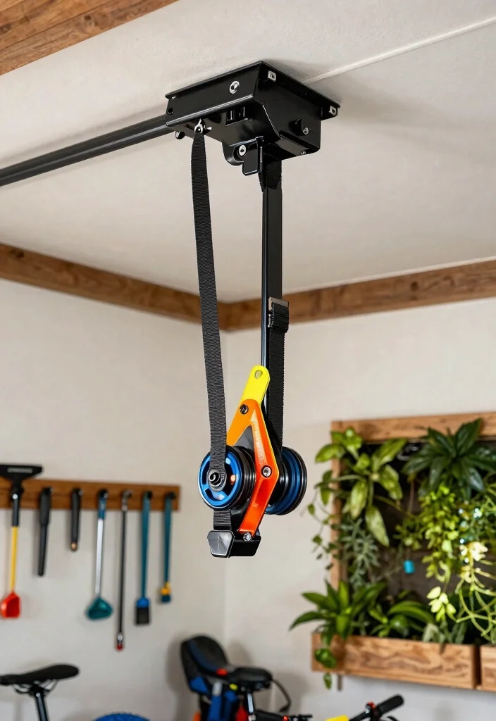 7 Space Saving Garage Bike Storage Ideas Ceiling Mounts 1. Ceiling Bike Hoist Systems 0