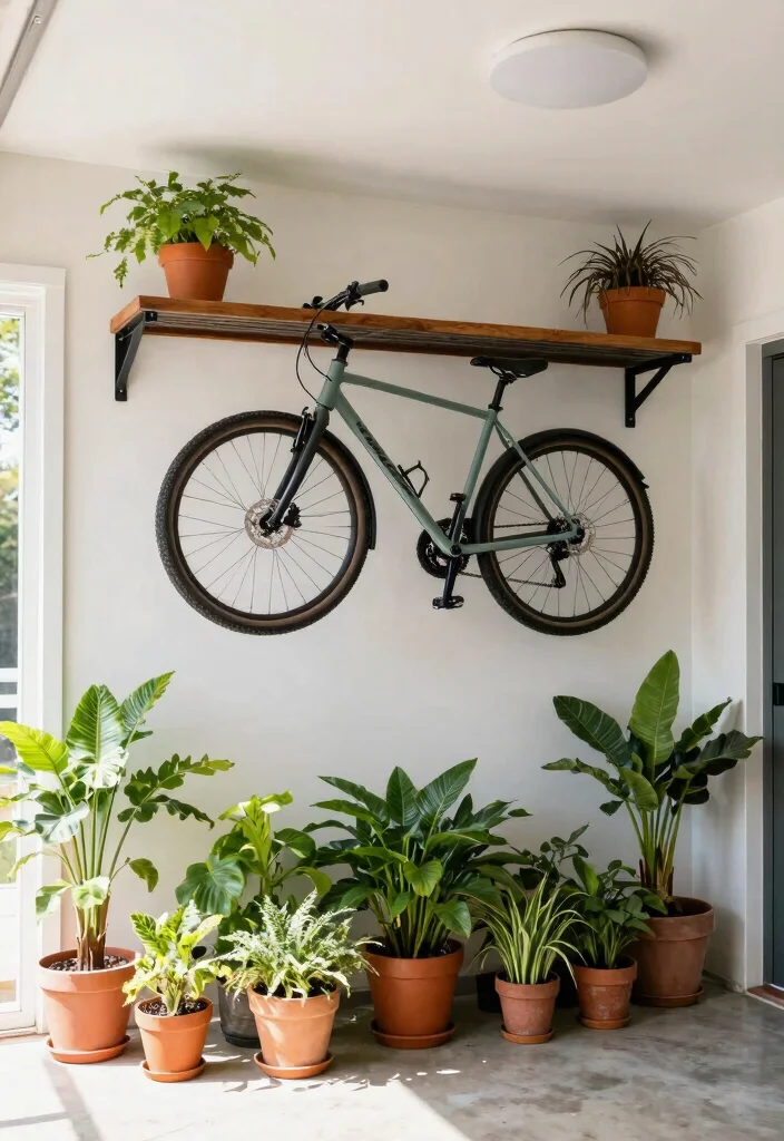 7 Space Saving Garage Bike Storage Ideas Ceiling Mounts 7. Under Ceiling Bike Shelves 0