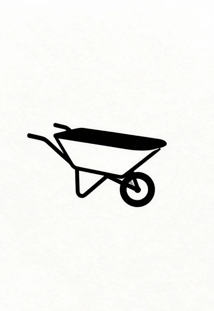 7 Unique Wheelbarrow Tattoo Ideas for Hardworking Gardeners 6. The Minimalist Wheelbarrow 0