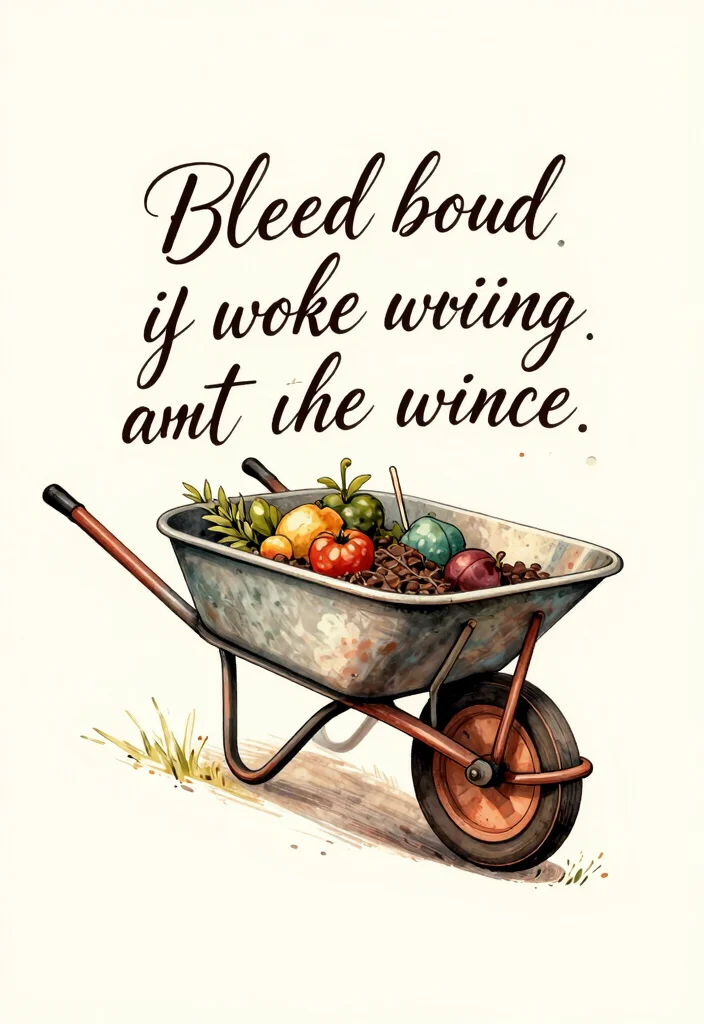 7 Unique Wheelbarrow Tattoo Ideas for Hardworking Gardeners 7. The Wheelbarrow with a Quote 0