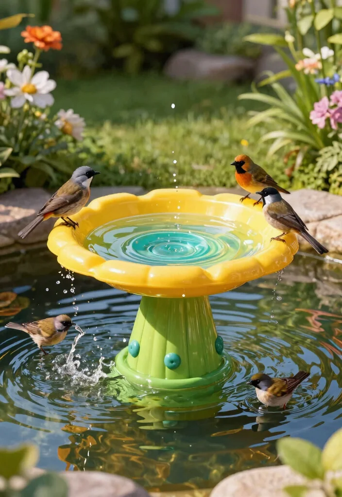 9 Best Bird Bath Top Replacements for Broken Bowls 7. Floating Bird Bath Tops Unconventional Fun 0